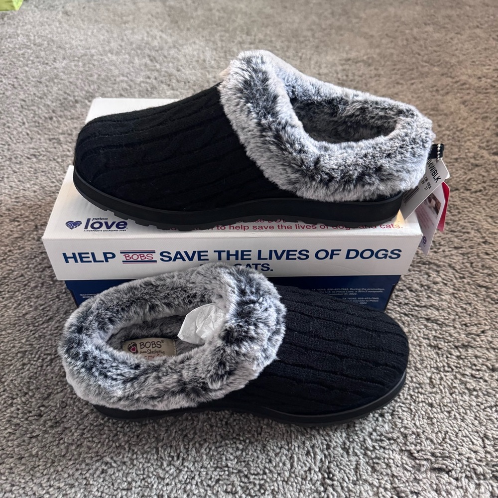Skechers Women's BOBS Keepsakes / Ice Angel / BLACK / NIB Size 8 Wide Fit